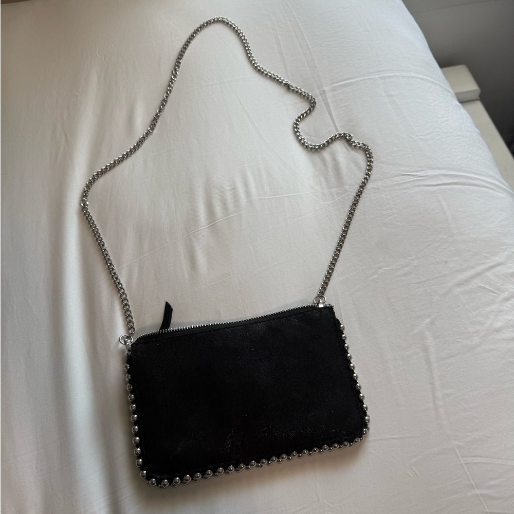 Zara Black Chain-Embellished Women's Bag